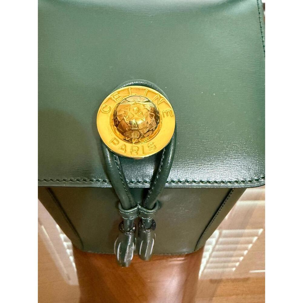 Celine Starball House Leather Green Basket Hand Bag - Picture 6 of 11